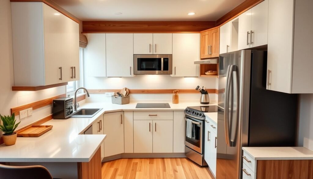 L-shaped kitchen layout