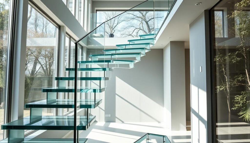 glass stairs