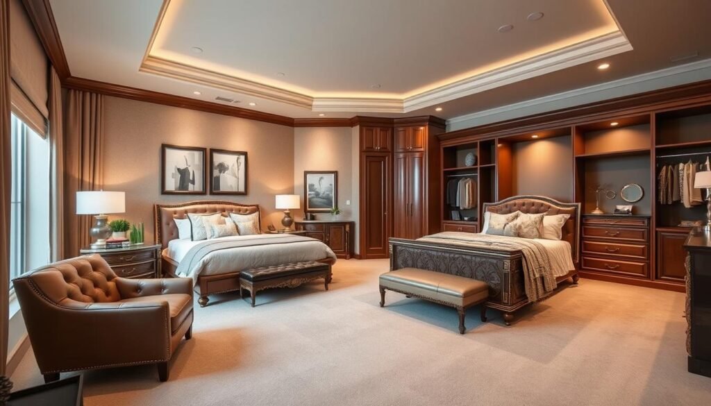 Premium Bedroom Suite Design with Walk-in Closets 2 luxury master bedroom design india