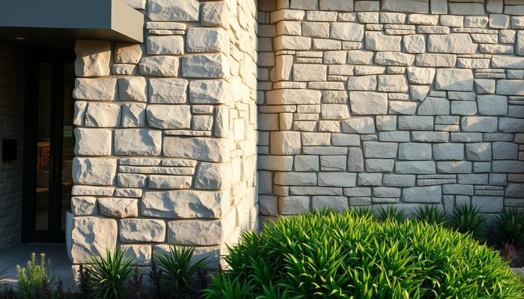 stone cladding traditional house design