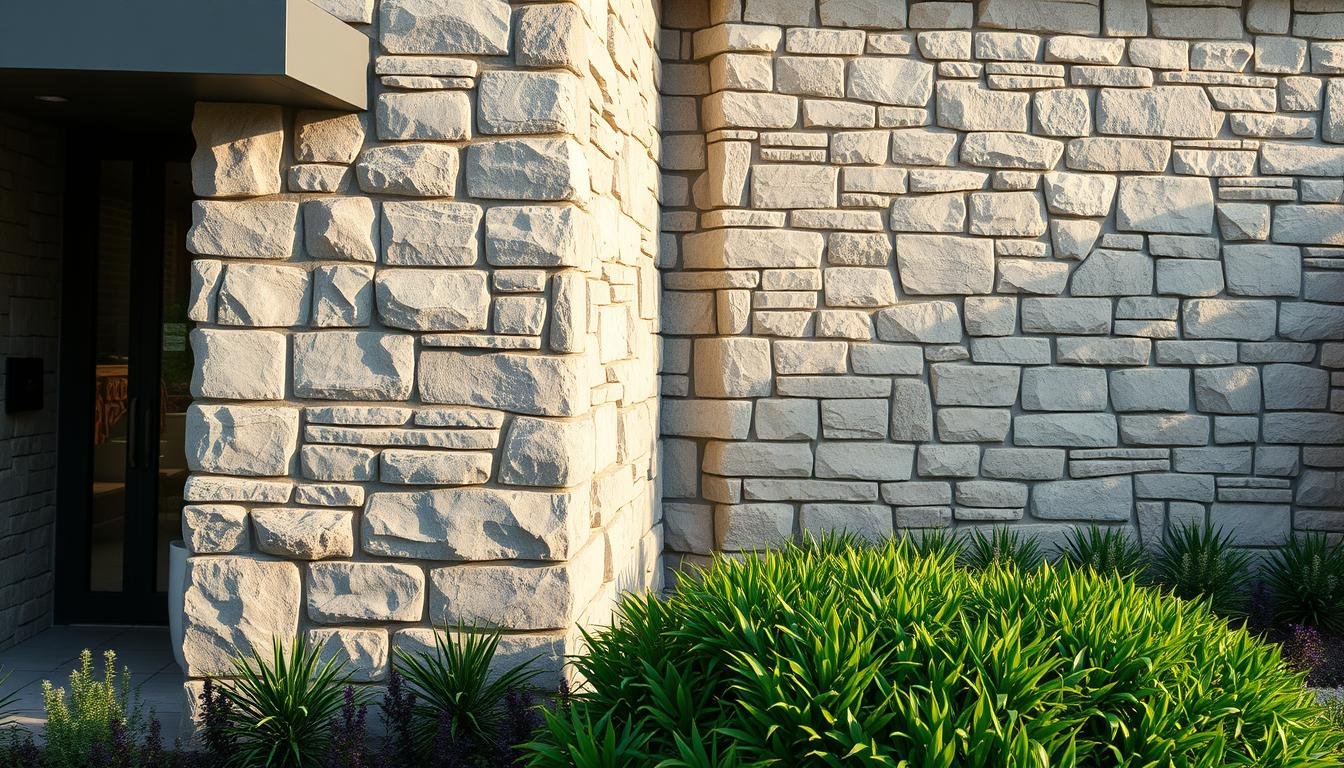 stone cladding traditional house design
